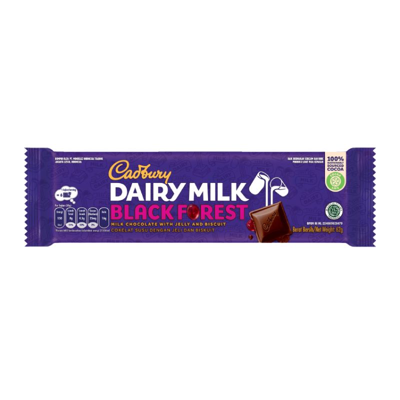 Pekanbaru Cadbury Dairy Milk Black Forest 52Gr