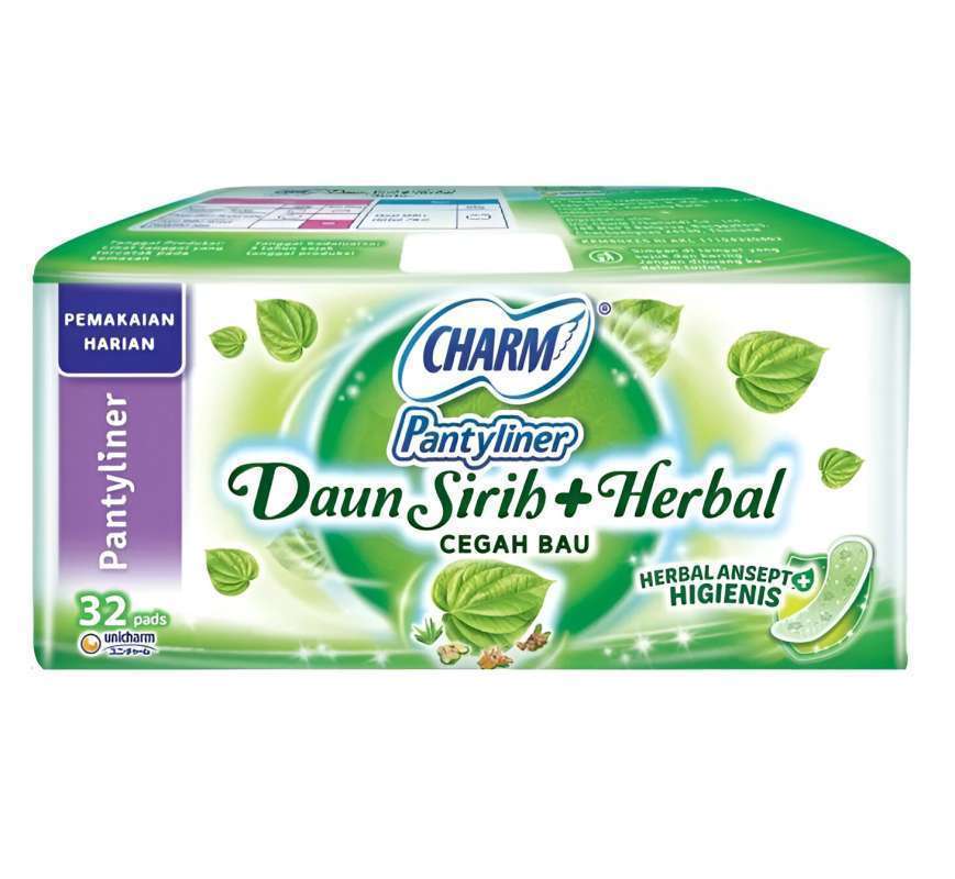 Pekanbaru CHARM PANTYLINER DAUN SIRIH+HERBAL 32P