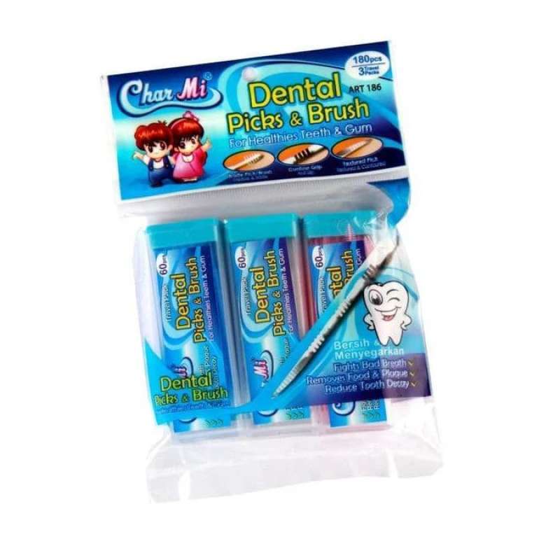 Pekanbaru CHARMI DENTAL PICKS&BRUSH 186 180s