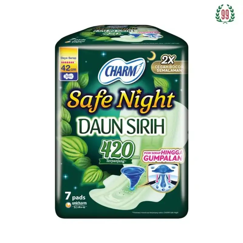 Pekanbaru CHARM SAFE NIGHT DAUN SIRIH 42CM 7 PADS