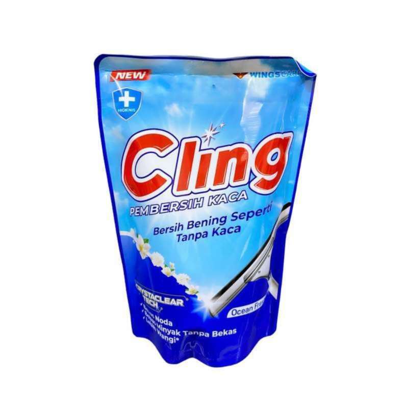 Pekanbaru CLING GLASS CLEANER OCEAN 400ML POUCH