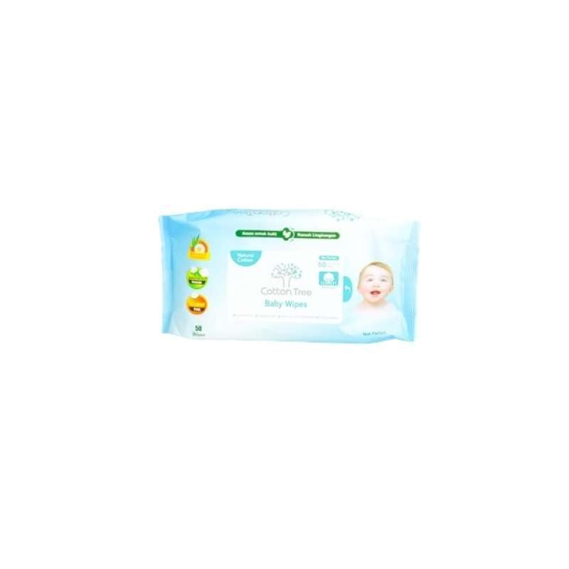 Pekanbaru Cotton Tree Baby Wipes Non Perfume 50'S