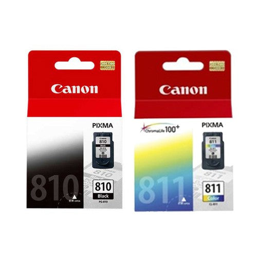 Pekanbaru Canon Pg 810 Black Ink & Cl 811 Tricolour Ink Cartridge