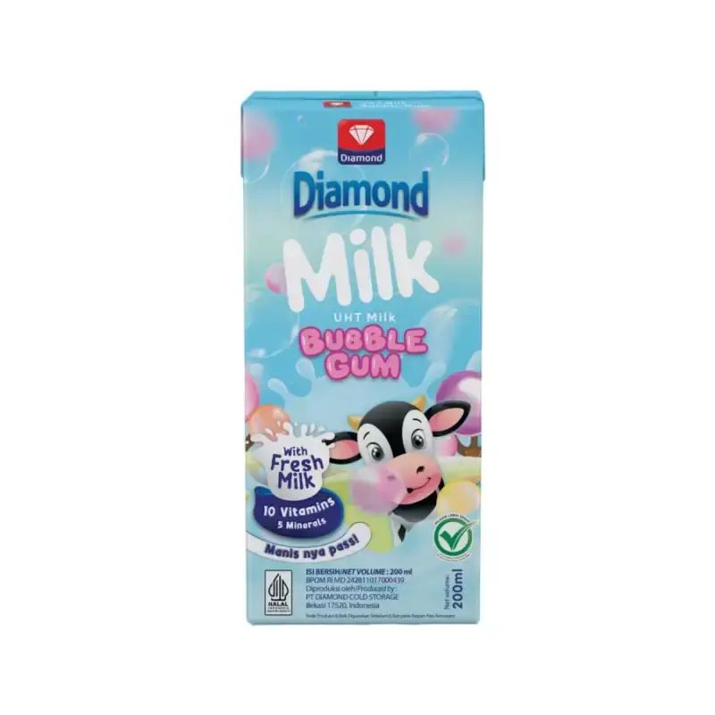 Pekanbaru Diamond Uht Milk Bubble Gum 200Ml
