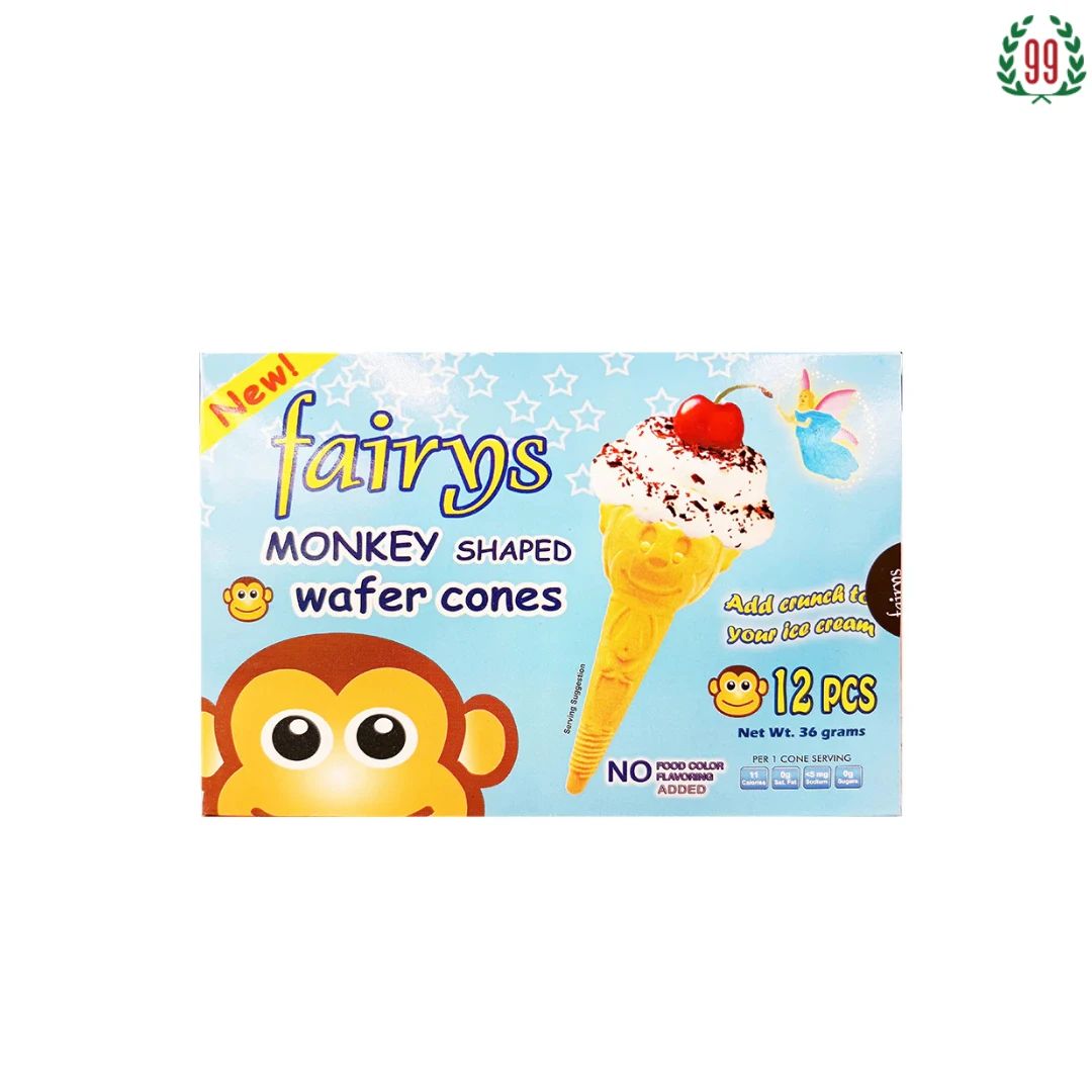 Pekanbaru Fairys Monkey Shaped Wafer Cone 36Gr