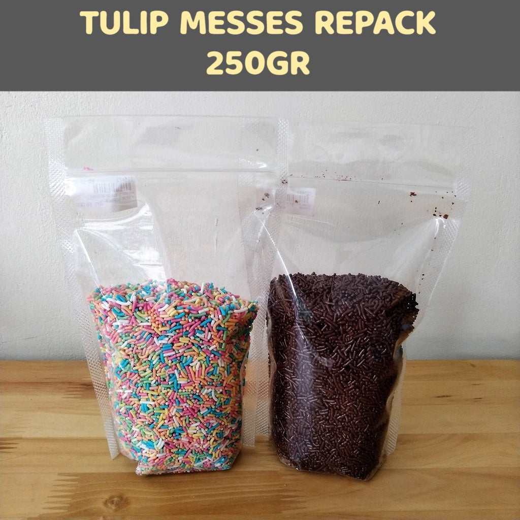 Pekanbaru Tulip Messes / Meises Coklat Warna Repack 250Gr