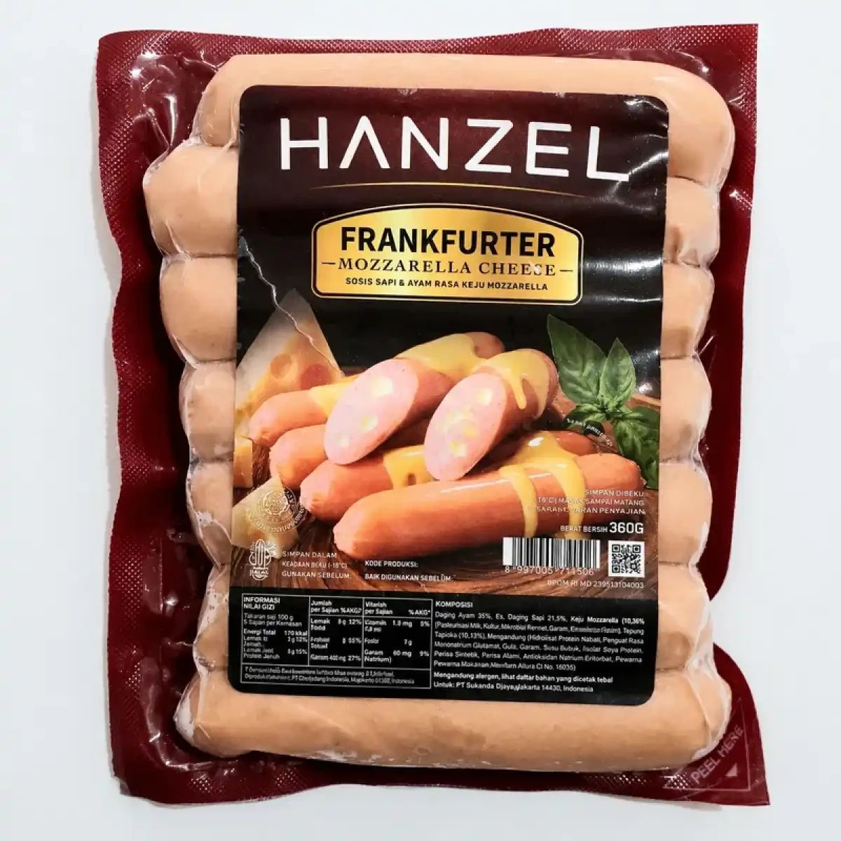 Pekanbaru Hanzel Frankfurter Cheese 360Gr