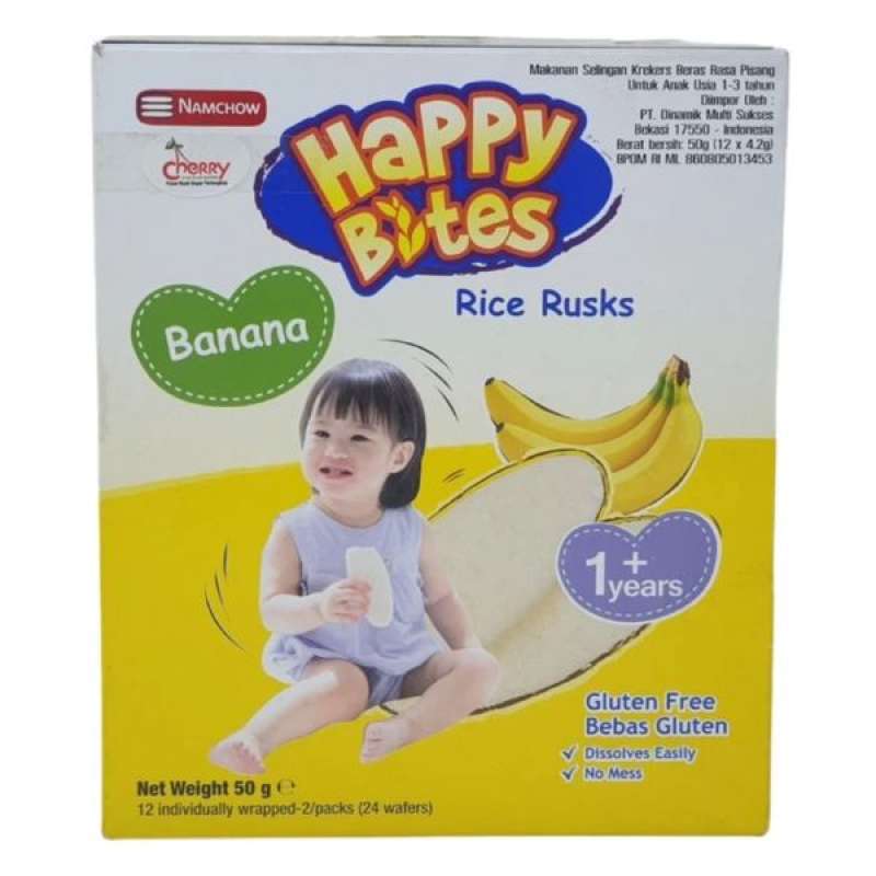 Pekanbaru Happy Bite Rice Rusk Banana 50Gr Box