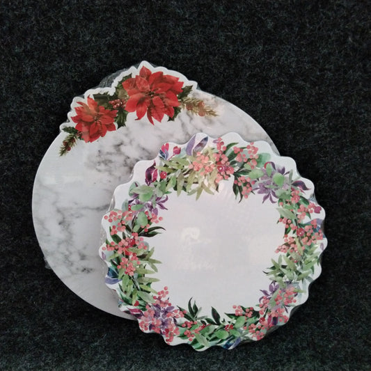 Pekanbaru Cake Board / Tatakan Kue Bulat Motif Bunga