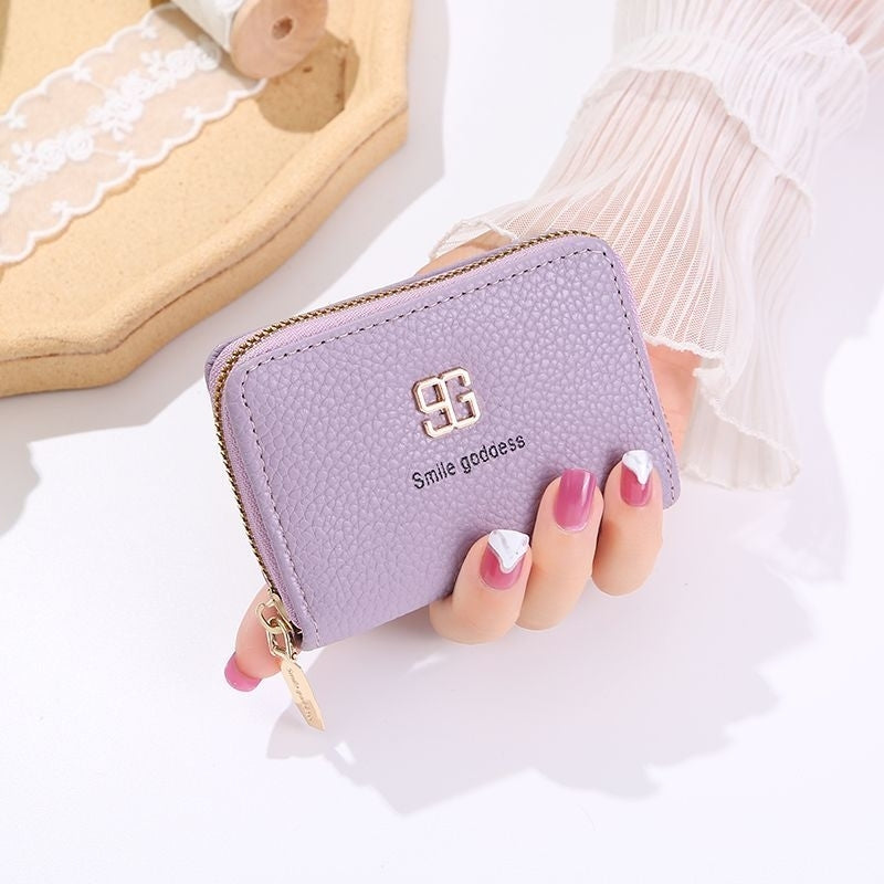 Dompet Kartu Polos Wanita Kecil Import Dompet Kulit Korea Mini