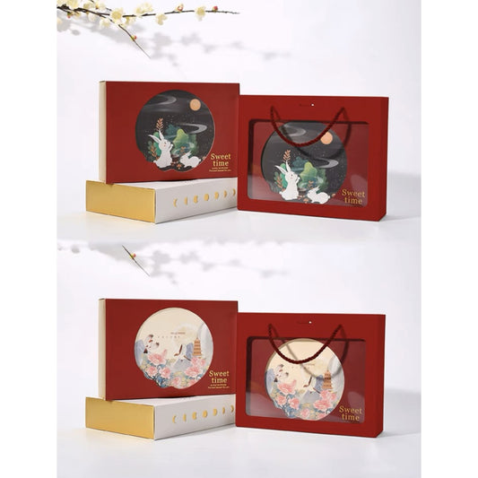 Pekanbaru Mooncake Hampers Box / Kotak Hampers Kue Bulan Set Warna Warni