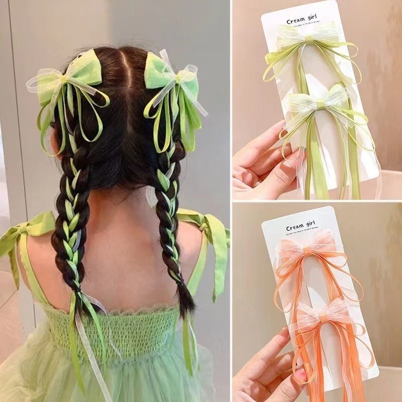 Jepitan Rambut Wanita model Pita panjang style korea cantik