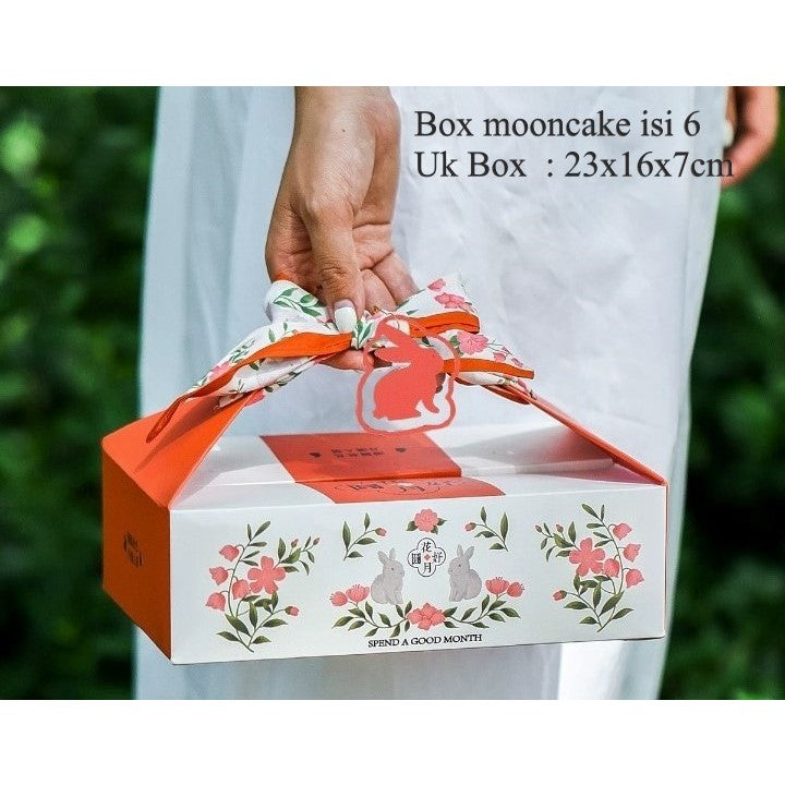 Pekanbaru Mooncake Hampers Box/ Kotak Kue Bulan Pita Maroon