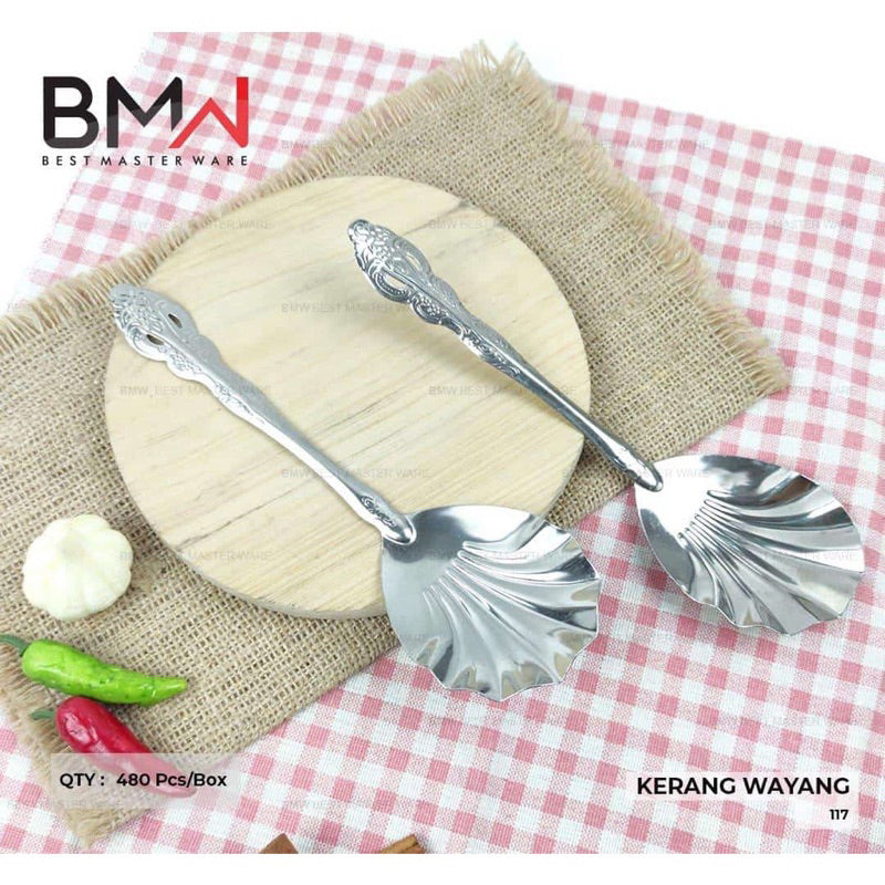 (1pcs sendok kerang) Centong Sayur Motif Kerang Stainless Tebal Centong Kerang Sendok Kerang Sendok Sayur Sendok Pesta Sendok Prasmanan Souvenir Murah Berkualitas