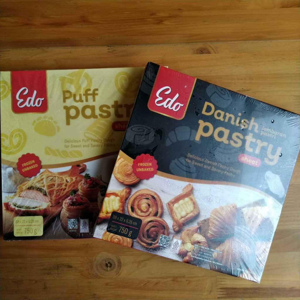 Pekanbaru Edo Puff Pastry / Danish Pastry Sheet 750Gr (Instan Only)