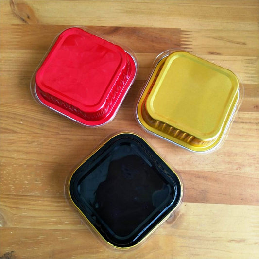 Pekanbaru Aluminium Tray Persegi 125Ml Berbagai Warna Per Pack