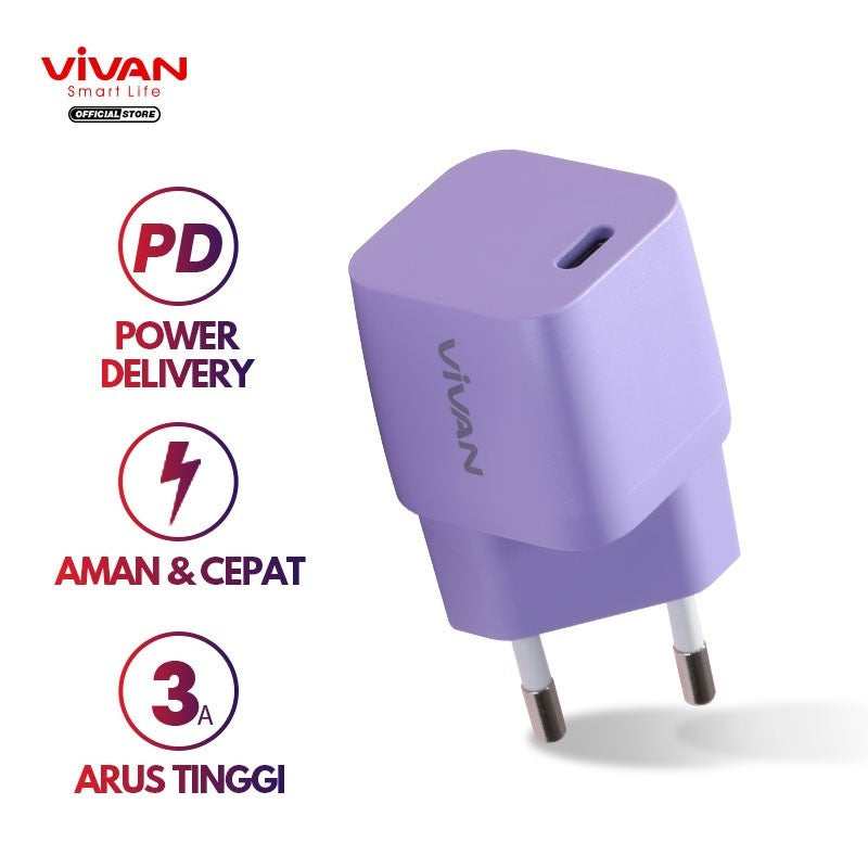Pekanbaru Vivan Power Nano 20 Usb-C Adapter 20W Charger