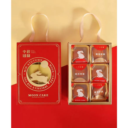 Pekanbaru Mooncake Hampers Box / Kotak Kue Bulan Handle Tali Pita Sekat 6
