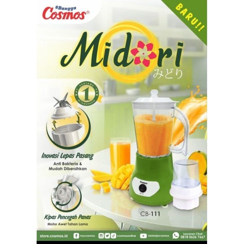 Pekanbaru Blender Cosmos Cb-111 / Blender Cosmos Cb 111 ( 1Liter) Midori