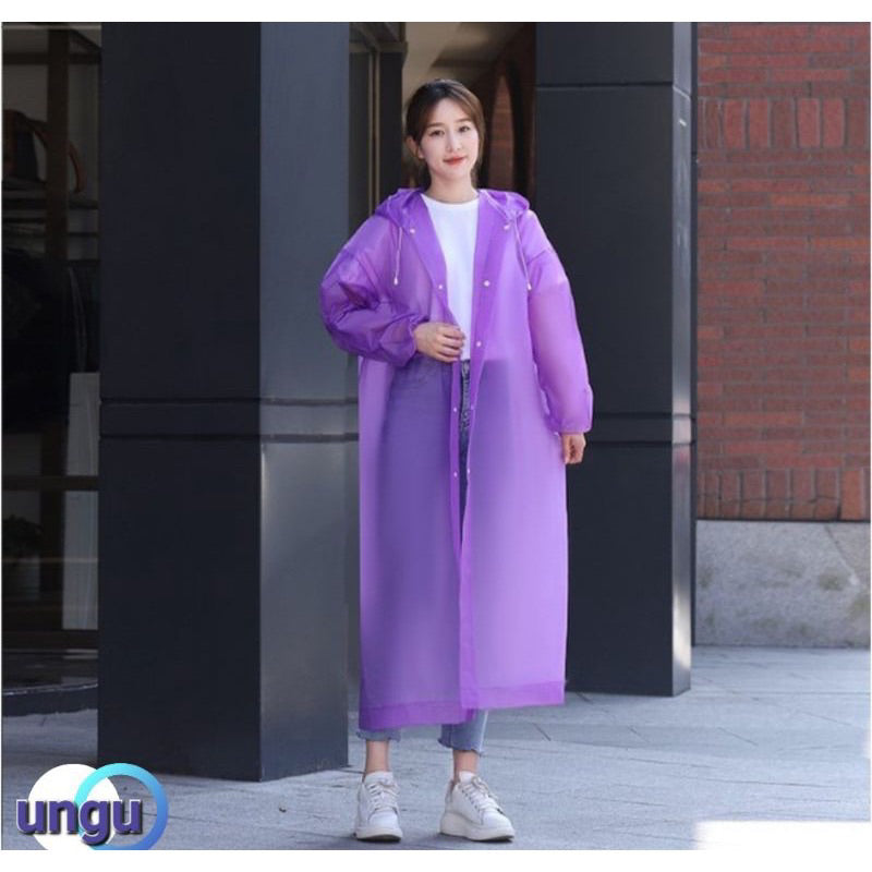 Jas Hujan EVA Raincoat Poncho Terusan Size Dewasa Tidak Mudah Koyak Atau Sobek Bahan Tebal