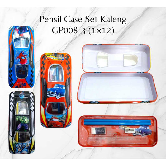 Pekanbaru Pensil Case / Kotak Pensil Set Kaleng Mobil