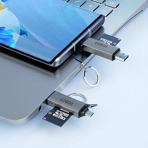 Pekanbaru Card Reader Robot Cr202S (Micro Sd/ Sd Card) Usb3.2/ Usb Type C