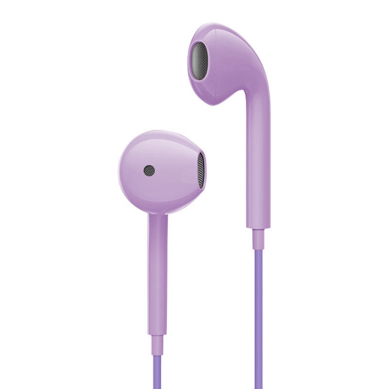 HR- Headset U19 Macaron Matte Colorfull Hifi Stereo Extra Bass Handsfree Earphone Jack 3.5mm with Mic