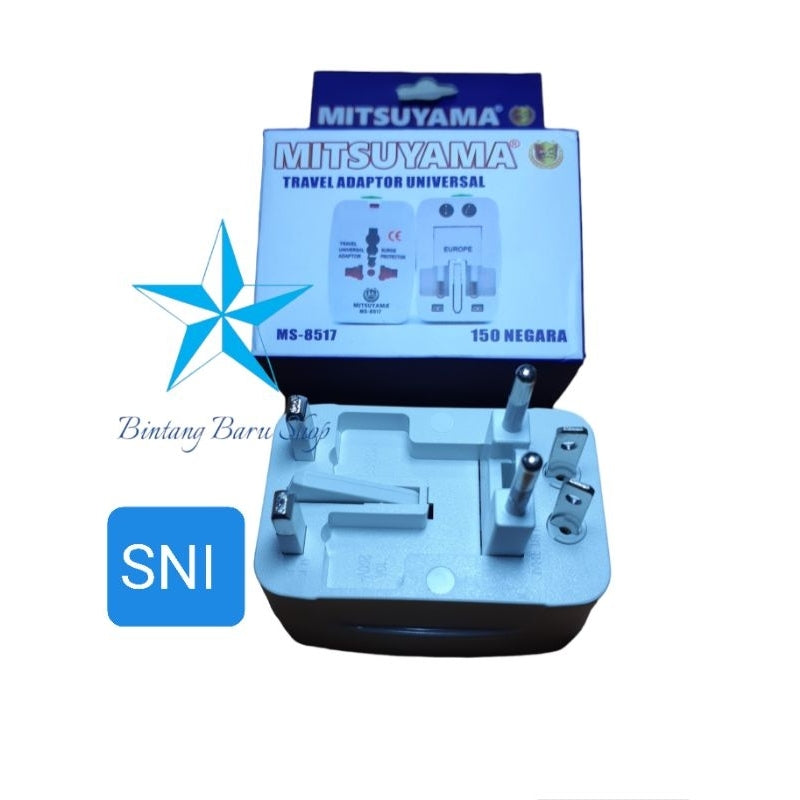 Pekanbaru Travel Adaptor Universal / Steker / Adaptor / Colokan Serbaguna Mitsuyama / Colokan Luar Negeri Ms-8517