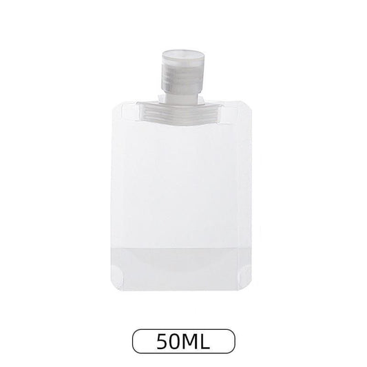 Pekanbaru HR-Botol Pouch Plastik Travel Refill Tempat Sabun Cair Lotion Shampoo Skincare Stiker Cantik Viral