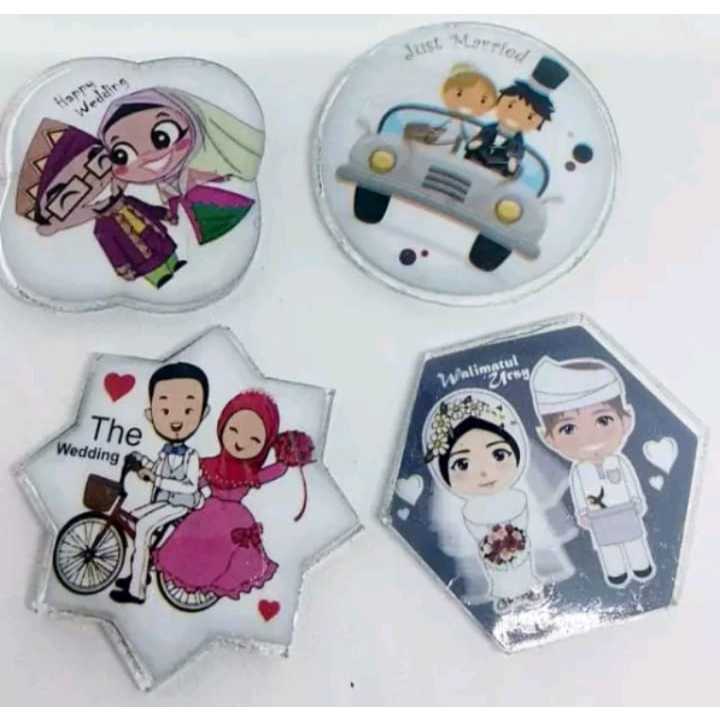 Souvenir Tempelan Kulkas Model Pengantin Magnet Kulkas Pengantin