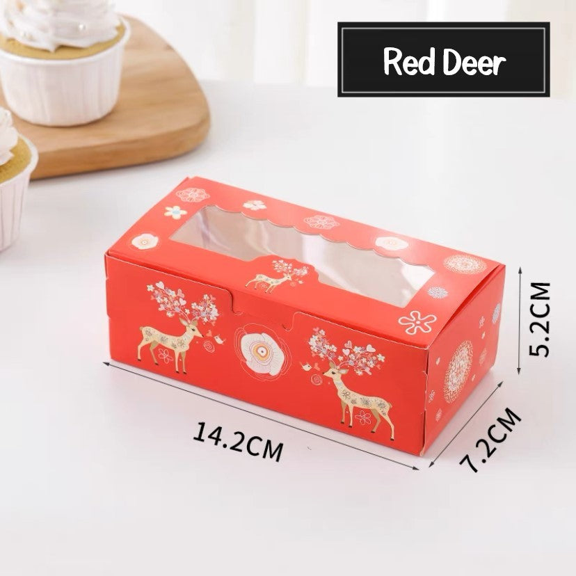 Pekanbaru Cake Box Ivory / Kotak Kue Putih Gambar Dengan Display