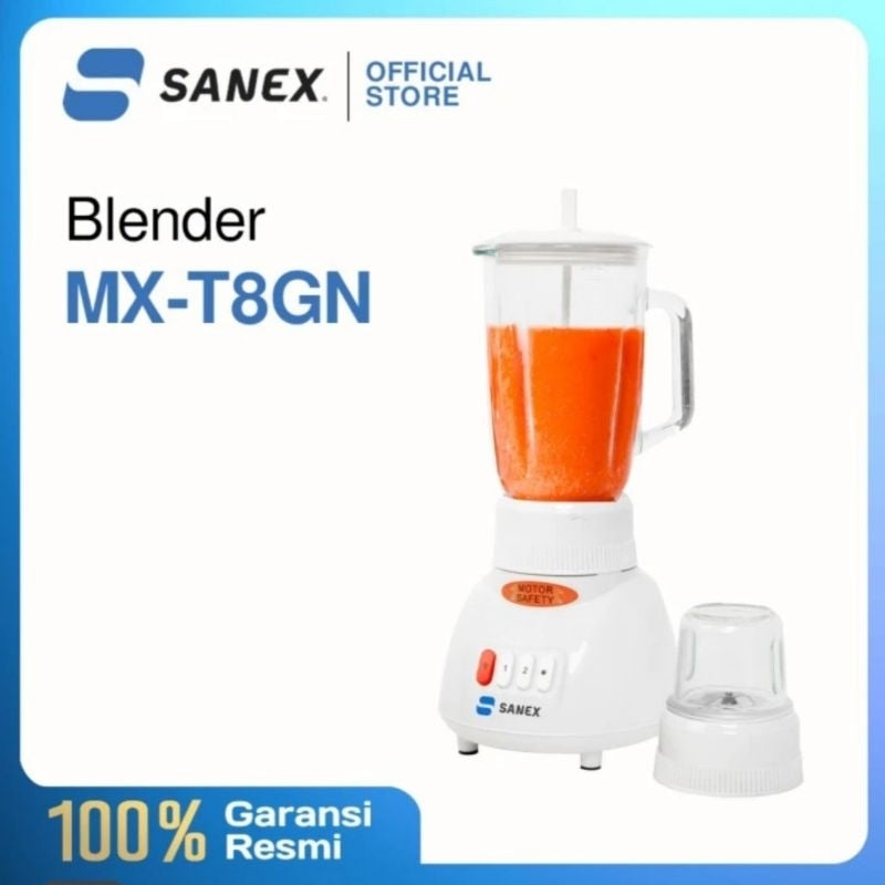 Pekanbaru Blender Sanex Mx-T8Gn 1 Liter 6 Mata Pisau ( Tabung Kaca )