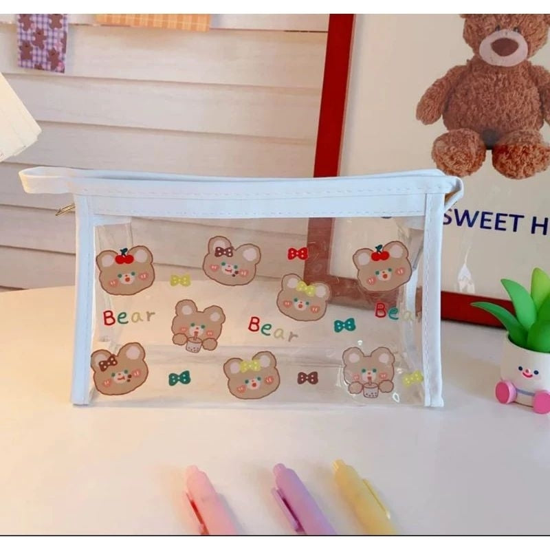 Pekanbaru Pouch Dompet Mika Make Up Kawai Pouch Resleting Tempat Alat Tulis Pouch