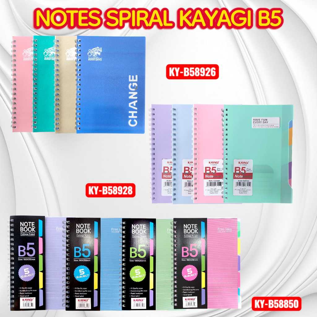 Pekanbaru Notes Spiral Kayagi B5 Murah/ Notebook Spiral B5