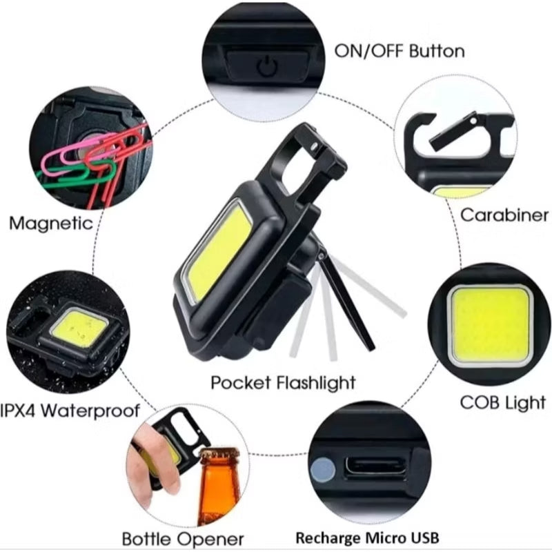 HR-Keychain Light | Gantungan Senter Led Mini | Lampu Camping | Lampu Sepeda EMERGENCY LAMP