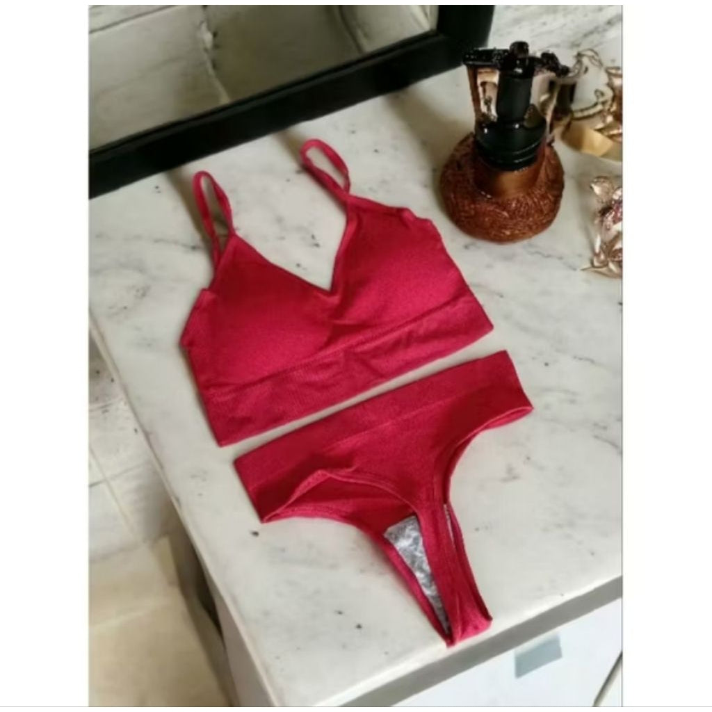Pekanbaru Pakaian Wanita Sport Bra Set