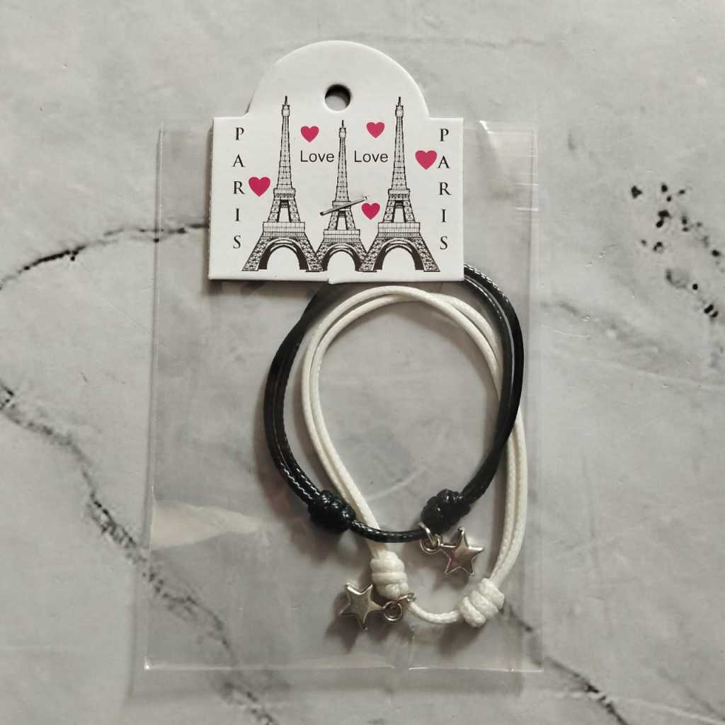 Gelang Couple / Gelang pasangan Waterproff / Gelang Bintang silver