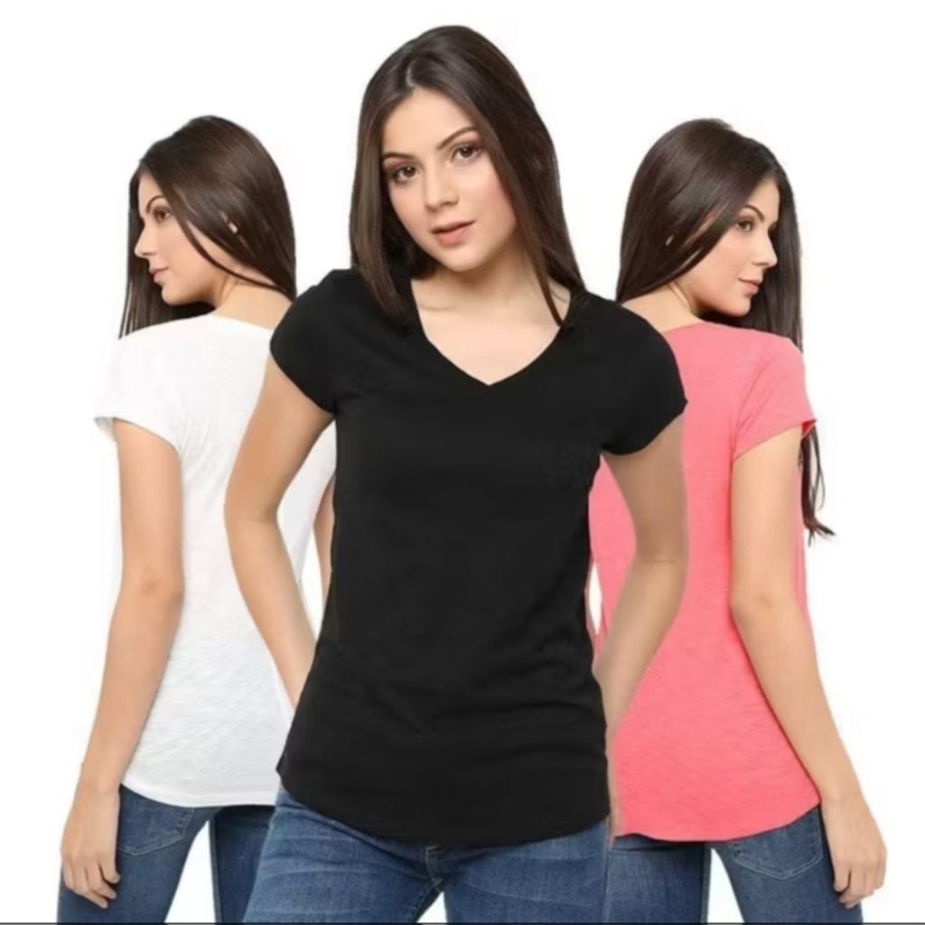 Pekanbaru v neck / kaos oblong / kaos wanita cantik