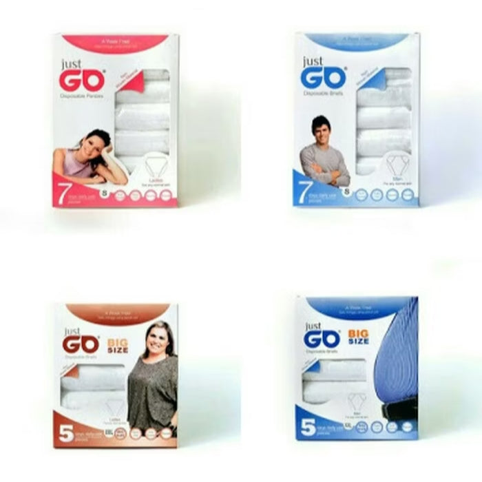 HR- Celana Dalam Sekali Pakai Just Go / CD Kertas Sekali Pakai Traveling Umroh Haji Nifas Spa "Just Go"