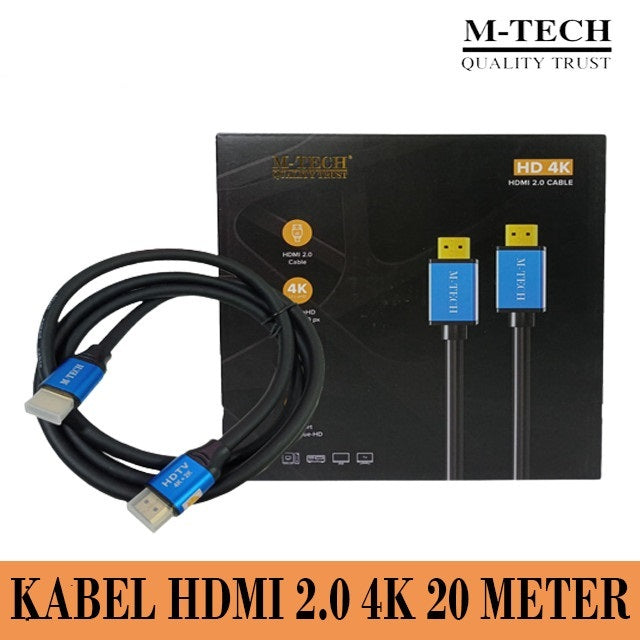 Pekanbaru Kabel / Cable M-Tech Hdmi 4K / Hdmi2.0 /Hd 4K Gold Plated - 15 / 20 / 25 Meter