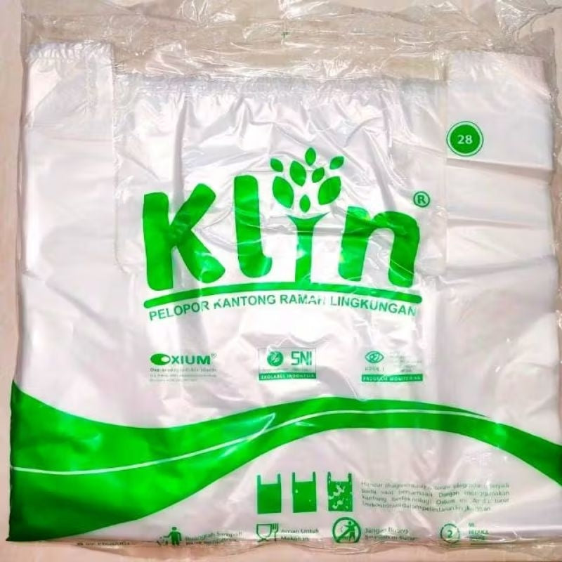 Pekanbaru Kresek Bening / Kantong Plastik Ramah Lingkungan Merk Klin Original Oxium Food