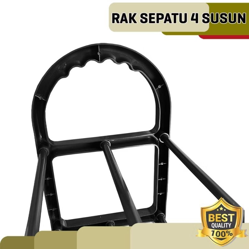 Pekanbaru Rak Sepatu Plastik 4 Susun / Rak Sepatu Serbaguna / Rak Sepatu Plastik / Rak