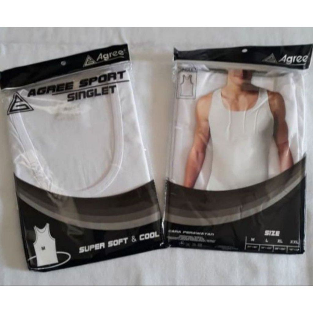 Pekanbaru Singlet Pria Dewasa Agree / Kaos Dalam Pria Dewasa Agree Bahan Katun Lembut Menyerap Keringat