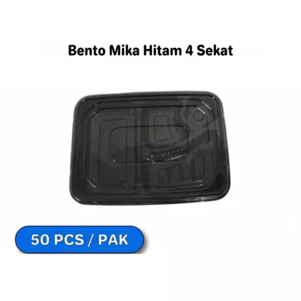 50 pcs Lunch Box Kotak Bento 4 Sekat PET / Mika Bento / Tray Bento Bintang / Box Bento