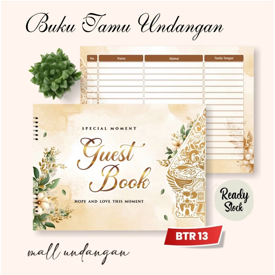 Buku Tamu Pernikahan NON CUSTOM / Wedding Guest Book TIDAK CUSTOM Soft Cover DESIGN KEKINIAN TERBARU