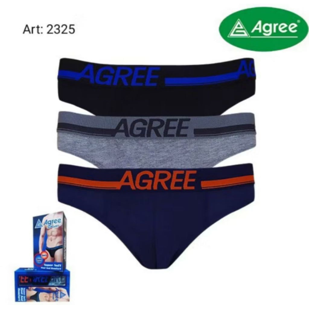 Pekanbaru 3pcs ,(1 box) celana dalam agree sport