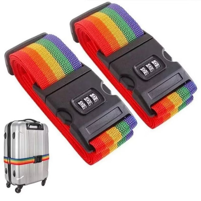Pekanbaru Tali Pengikat Koper / Tali Sabuk Koper Kunci Pengaman / Luggage Belt Strap Cross /