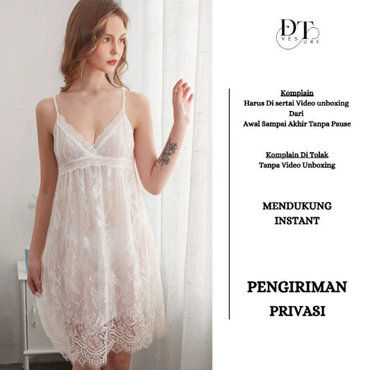 Pekanbaru Lingerie Seksi Set All Size Double Layer Baju Tidur Wanita Dress Set D-18