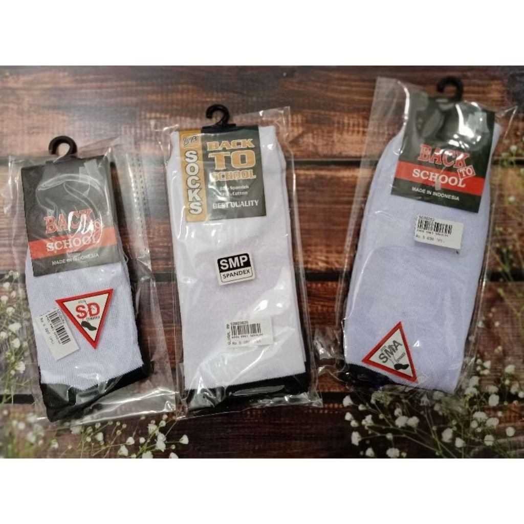 Pekanbaru Kaos Kaki Sekolah Tapak Hitam