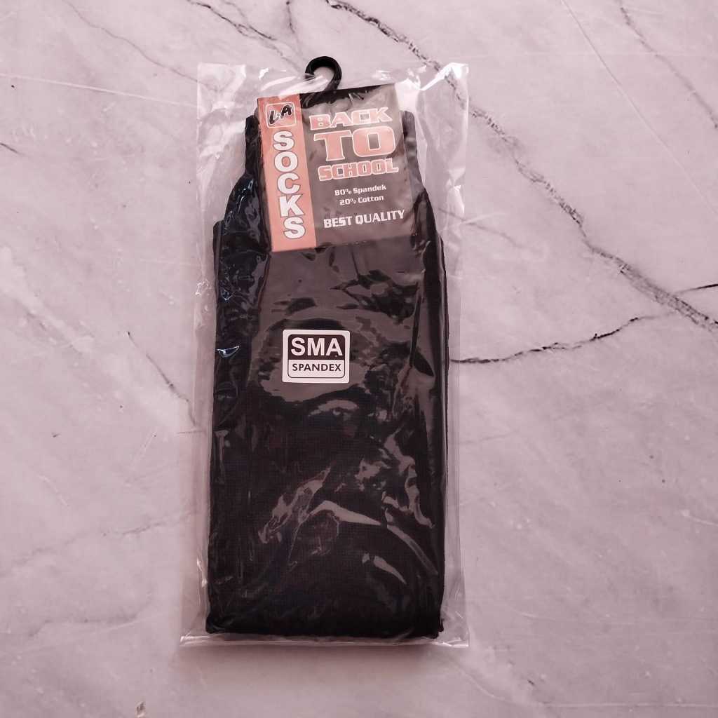 Kaos kaki sekolah warna hitam polos SD, SMP, SMA (HITAM POLOS)
